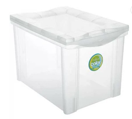 Caixa Organizadora Média Alta Cristal 30l 21201 Ordene Pt 1 Un