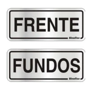 Placa 120bh Frente E Fundos Sinalize
