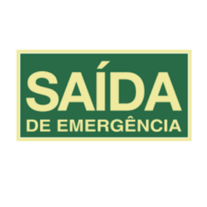 Placa Fotoluminescente 315am 15x30 Saida Sinalize