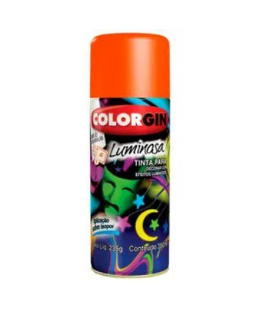 Tinta Spray Luminosa Colorgin Laranja