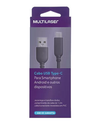Cabo De Sincronia/recarga Tipo-c 1,2m Wi349 Multilaser Bt 1 Un