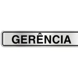 Placa 100ac Gerencia Sinalize Cinza