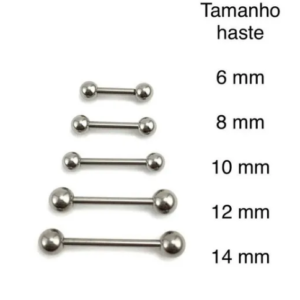 Kit 12 Piercing De Lingua Aço Cirúrgico - Mamilo - Promoção