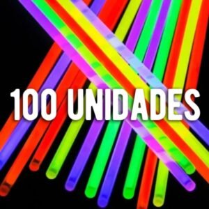 Pulseira Neon Alto Brilho Fluorescente 100 Unidades Festa Balada Casamento Formatura Bilha