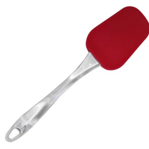 Espatula De Silicone Acrilico Retangular 25cm Vermelho
