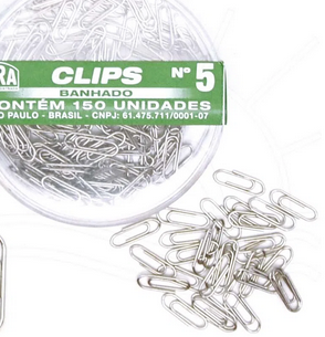Clips Prata Banhado Nº 5 Iara - Caixa Com 150 Un.