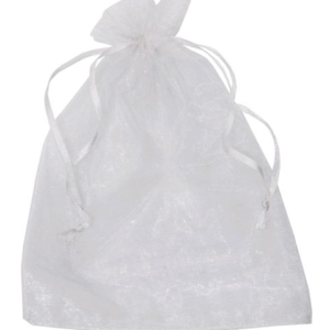 Saquinho Em Organza 12,5 X 17,5 Cm - 10 Unid. Branco