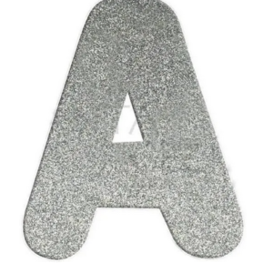 Letras Em Eva Prata Com Glitter