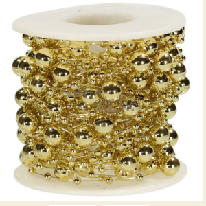 Corrente De Pérolas 3/8 Mm - 10 M - A31-3 - Ouro