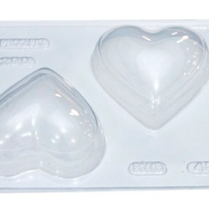 Forma De Pvc Com Silicone Coração Liso 400 G -