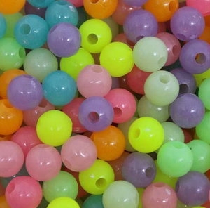 Miçangas 6mm - 35g. Bolinha Colorida Neon