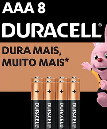Pilha Alcalina Duracell Palito Aaa - Bt 8 Un