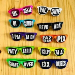 10 óculos Personalizados Com Frases Sortidas Ou Escolha