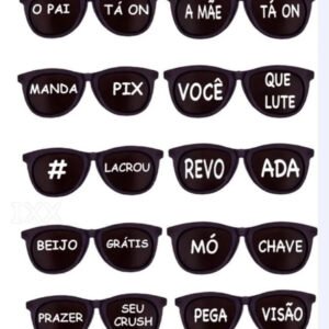 10 óculos Festa Escrito Texto Sortidos Ou Escolha