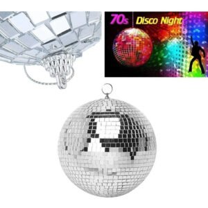 Kit C/ 5 Globo Bola Espelho Vidro Festa Show Baladas   12cm