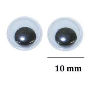 Olho Móvel C/ 100 Unid. - 10 Mm