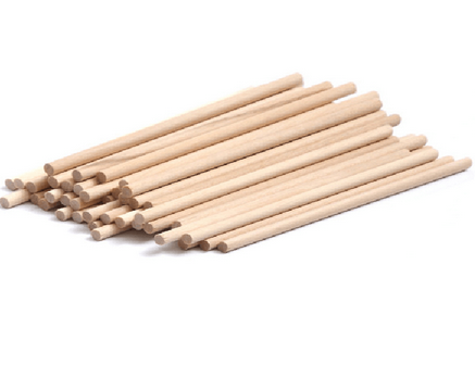 Palito Redondo Natural 15x0,5cm 30 Unidades