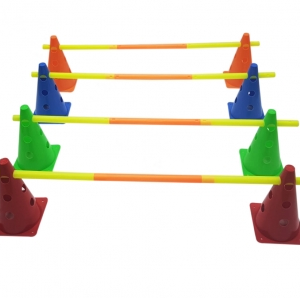 Kit Barreiras 8 Cones E 4 Bastões