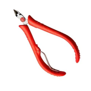 Alicate Inox Para Cutícula Com Cabo Plástico Vermelho - Mundial