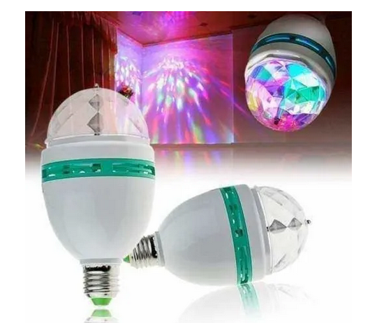 Lampada Festa Led Giratoria Colorida Balada Colorida Rgb Dj - Imagem 2