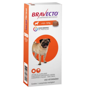 Antipulgas E Carrapatos Bravecto Msd Para Cães De 4,5 A 10 Kg