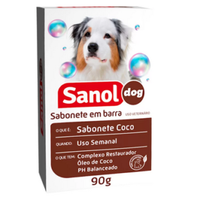Sabonete Sanol Dog Coco Para Cães E Gatos 90g