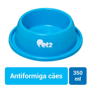 Comedouro Petz Antiformiga Azul Para Cães E Gatos