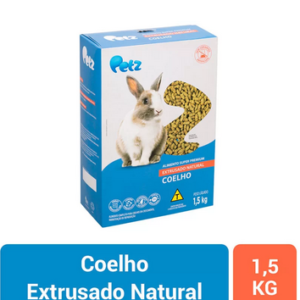 Alimento Petz Extrusado Natural Para Coelho - 1,5kg