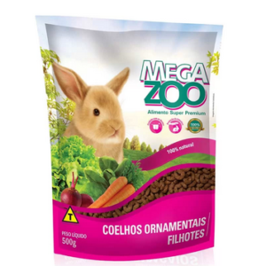 Ração Megazoo Para Coelhos Ornamentais Filhotes - 500g