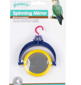 Brinquedo Pawise Espelho Giratório Para Pássaros - Cores Sortidas