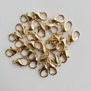 Fecho Lagosta 20 Unid. 1 Cm - Ouro
