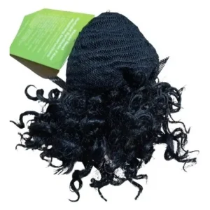 Afro Coque Preto Cabelo Puff Aplique Cacheado Orgânico