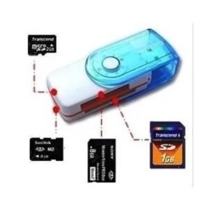 Leitor De Cartão 2.0 Cartão Memória, Pro Duo,sd, M2, Micro Sd