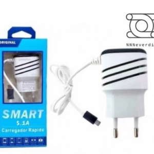 Carregador De Celular Micro Usb V8 Rápido 5.1a Smart Original