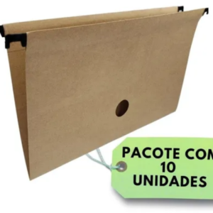 Pasta Suspensa Kraft 180 Gm Completa Caixa Com 10 Unid.