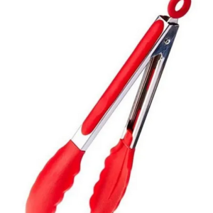 Pegador Culinário Silicone 27cm Multiuso Aço Inox Salada Pro