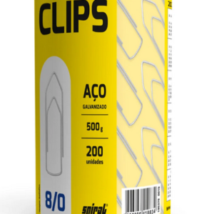 Clips Nr.8/0 Galvanizado (lata C/500g) Spiral Pt 1 Un