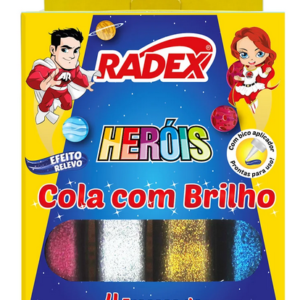 Cola Colorida, Com Brilho, 2555, Radex - Et 4 Un