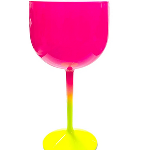 Taça Gin Fluor Amarelo E Pink
