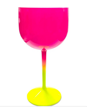 Taça Gin Fluor Amarelo E Pink