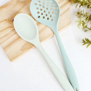 Kit Utensílios De Silicone Com 2 Peças Variadas U / Verde