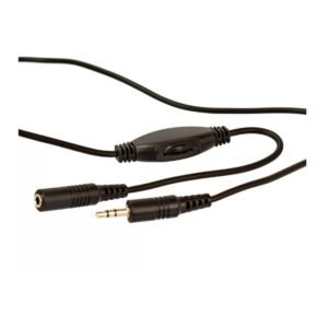 Cabo Extensor De P2 Com Ajuste De Volume 3,50 Metros Auxiliar Estéreo