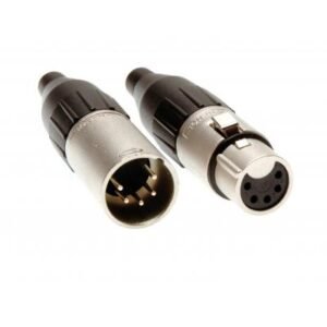 Cabo Conector Xlr 5 Pinos Macho Para Femea 2 Metros