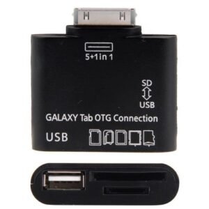 Adaptador Otg 5x1 Para Samsung Tablet Galaxy Tab Connection Leitor De Cartão E Usb