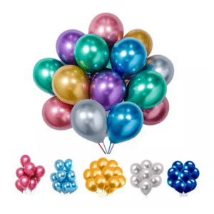 Balão Bexiga Metalizado 25 Unidades - N°9 - Diversas Cores