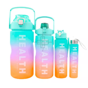 Kit 4 Garrafa Galão água Academia Fitness Antivazamento