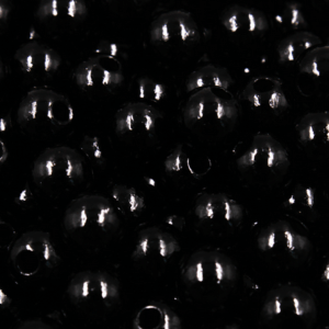 Perola Inteira Com Furo 08mm Em Abs Com 500gr  Preto