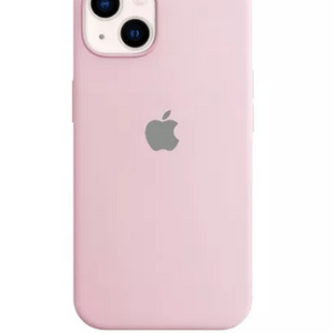 Capa Capinha Silicone Para Iphone  Cor Rosa-areia 13 Normal