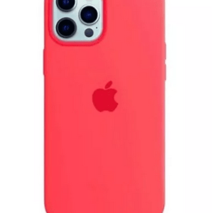 Capa Protetora Premium Silicone Case Rosa-coral Com Design 13 Pro Max