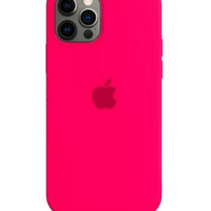 Capa Capinha Silicone Para Iphone  Cor Rosa-pink 13 Pro Max